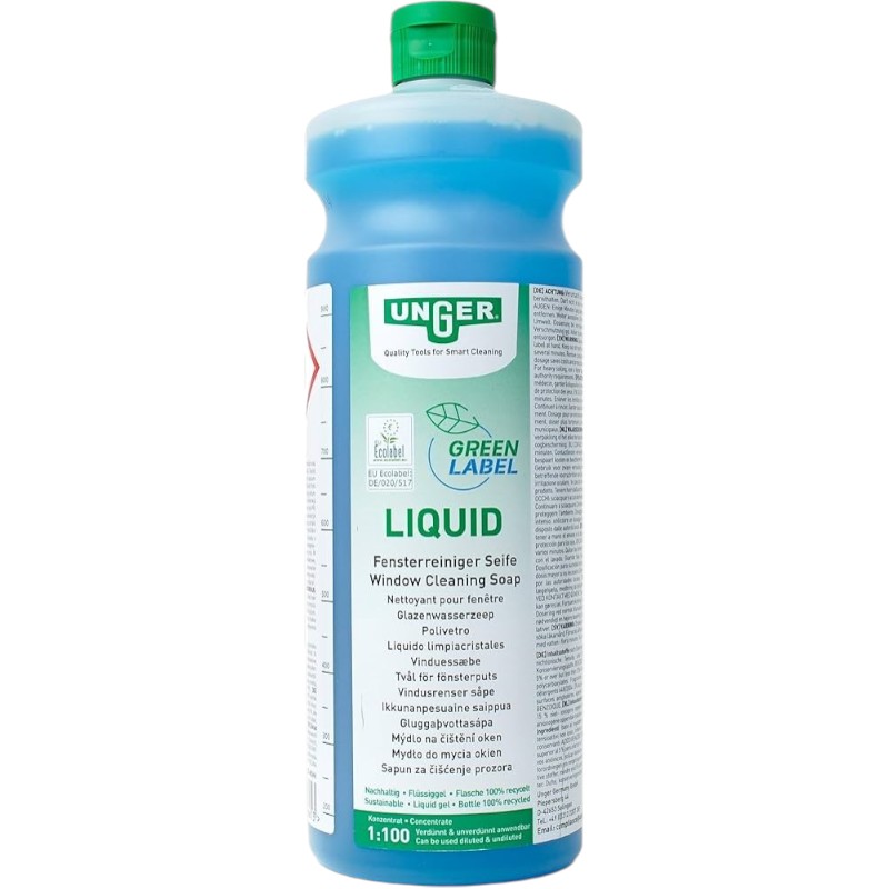 Unger® Liquid Green Label - Gel à vitres concentré - 1L